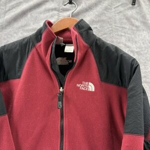 North Face Jacket Womens Medium Red Gore Windstopper Fleece Nylon